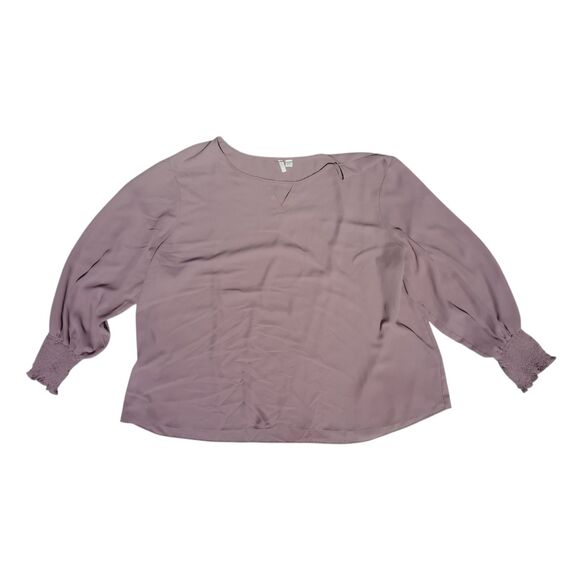 CATO Plus Size 26 28 Solid Light Purple Top with Keyhole Neckline - Picture 1 of 4